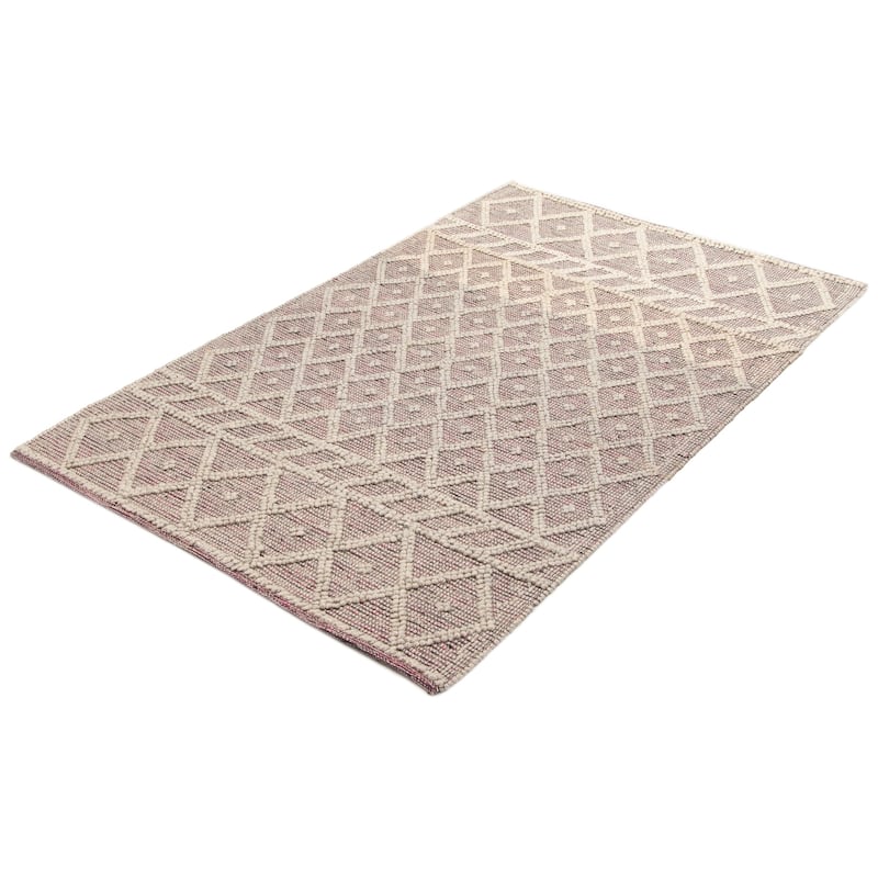 ECARPETGALLERY Braid weave Sienna Grey Wool Rug - 4'11 x 8'1