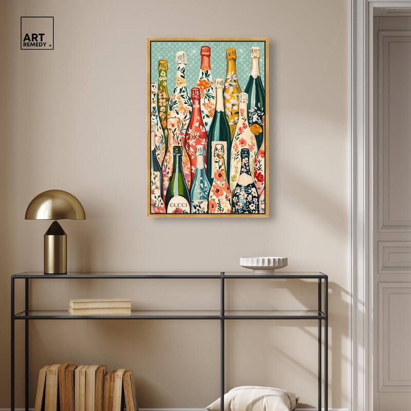 Floral Collection Bottles II Canvas by Art Remedy