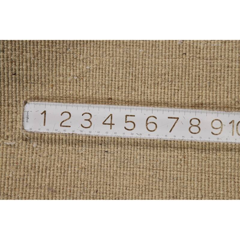 Solid Gabbeh Modern Accent Rug Hand-Knotted Wool Carpet - 4'1"x 5'8"