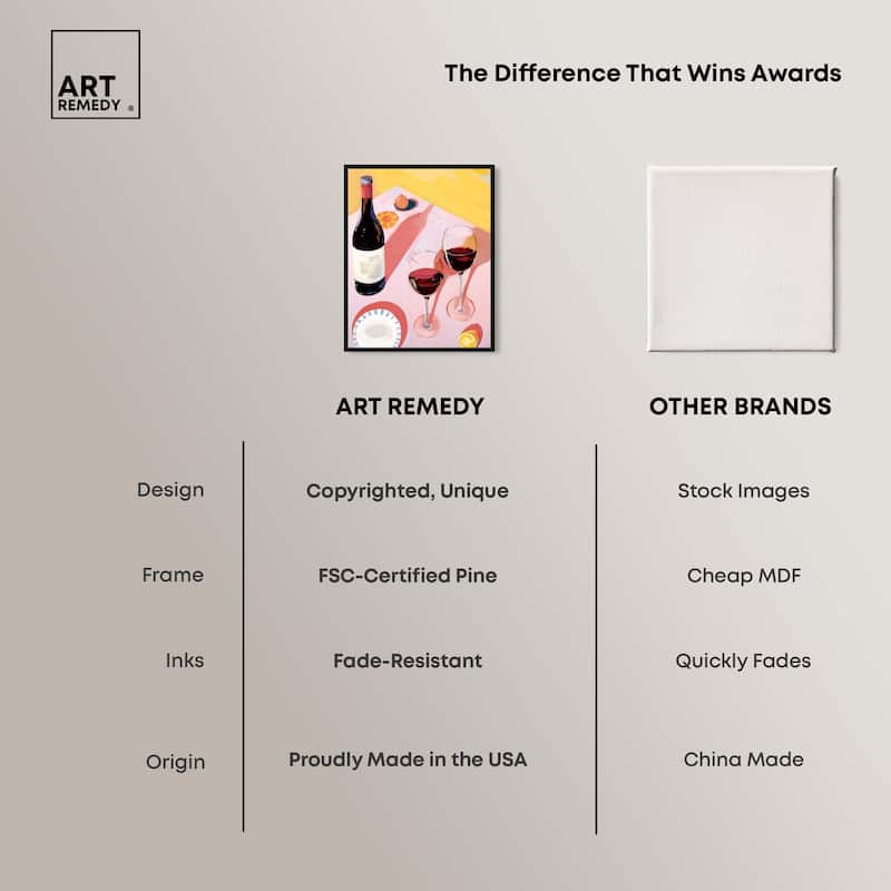 Summer Wine table Canvas by Art Remedy