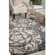 preview thumbnail 2 of 12, Nourison Maxell Modern Distressed Floral Mosaic Area Rug 5'3" x 7'3" - Ivory/Charcoal - Runner/Rectangle