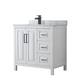 Option White / White Carrara Marble Top / Matte Black