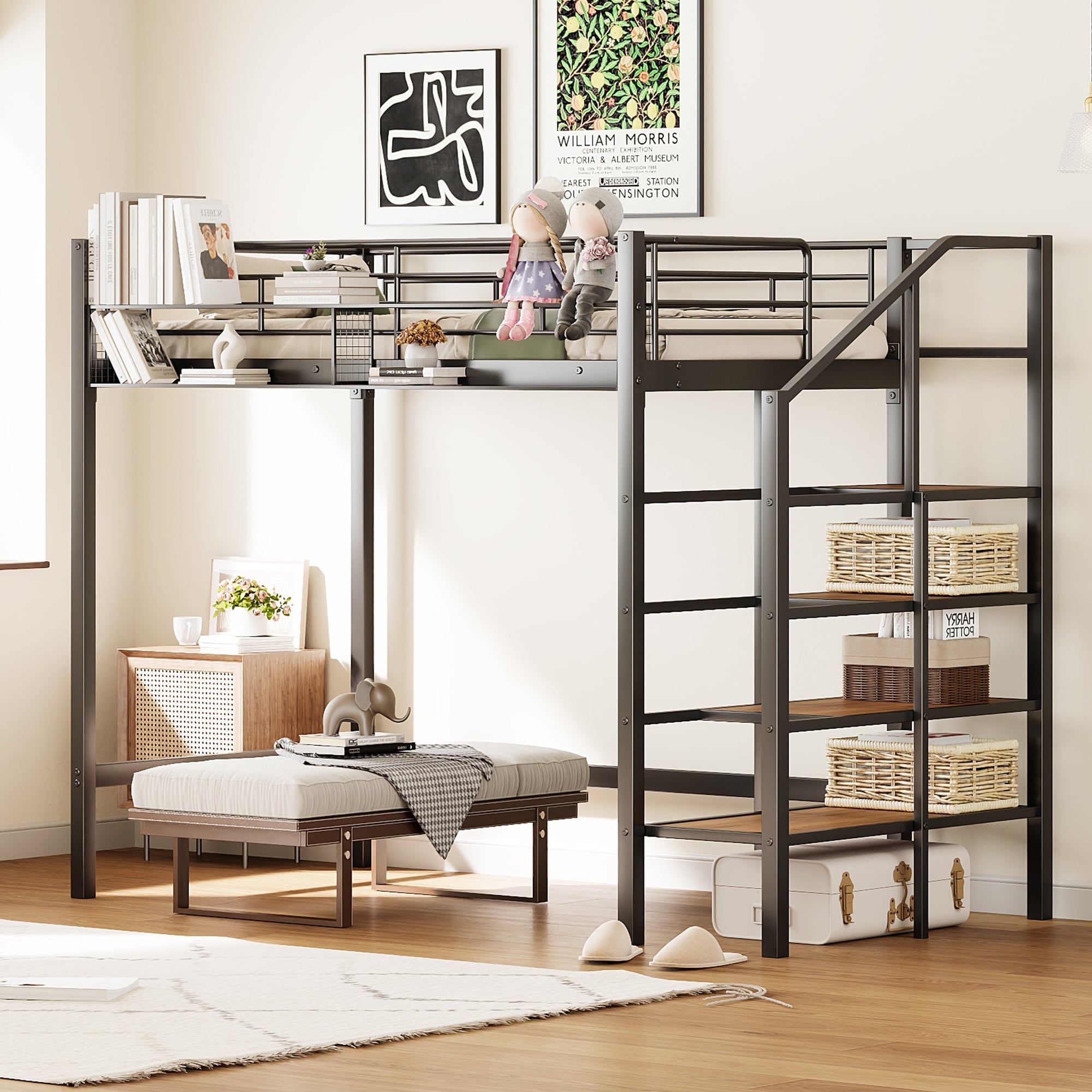 Loft bed hot sale frame full