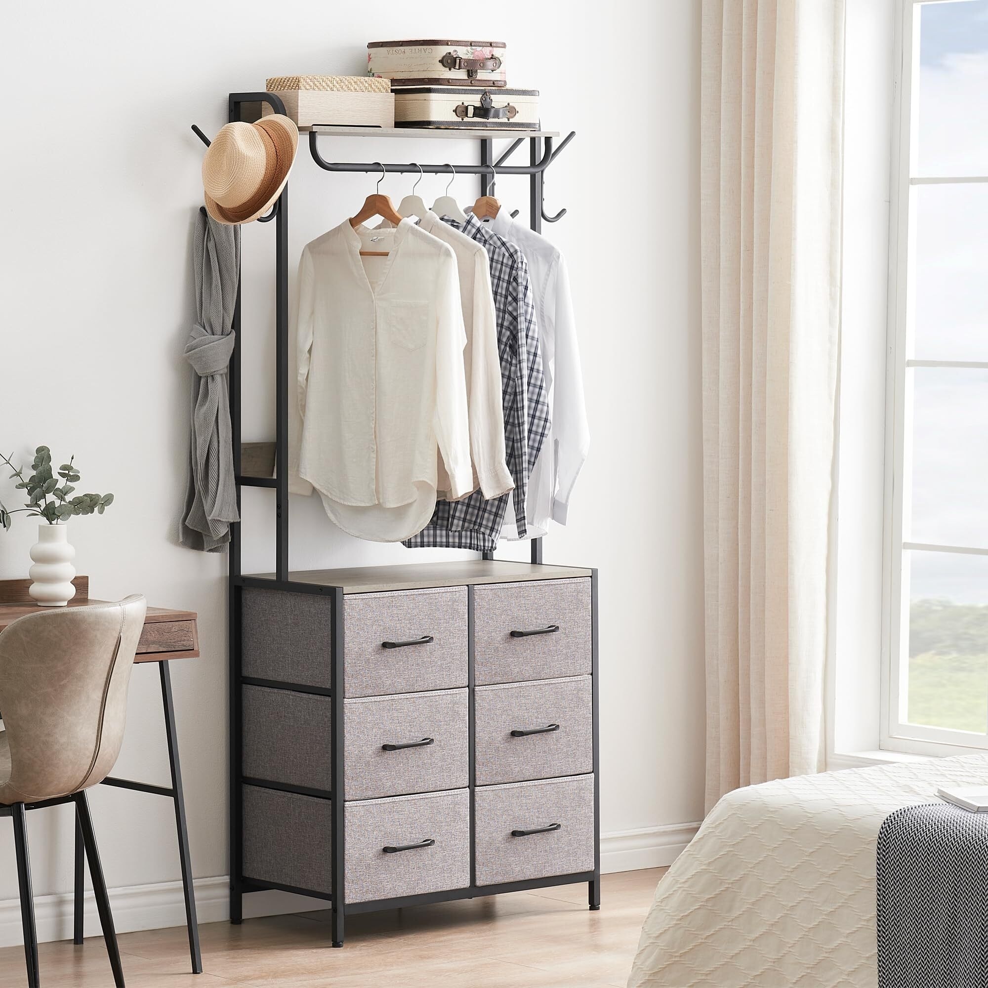fitted lace wedding dress Amazon.com: HIGDBFE Tall Dresser 44''H with Hanging Rack, 4 Drawers Small  Closet Dresser for Bedroom, Reversible Fabric Chest of Drawers with Clothes  Rack, Tall Storage Tower, Sturdy Frame, White : Home &