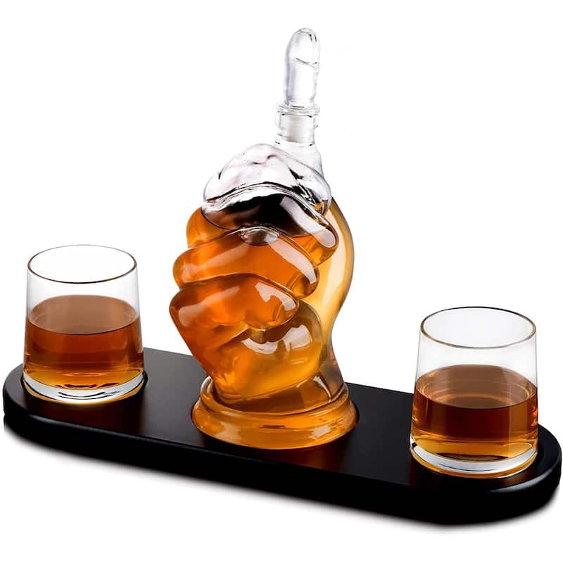Finger Decanter w 2 Cups - Set of 2