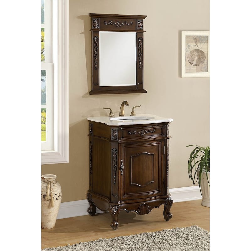 24" Benton Collection Petite Powder Room Debellis Bathroom Sink Vanity Model