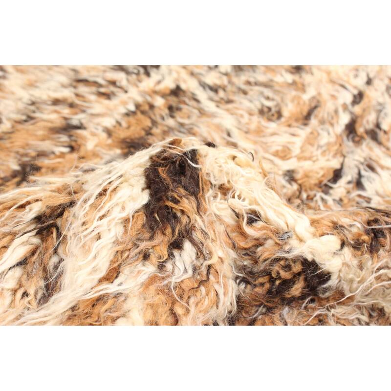 ECARPETGALLERY Braid weave Sienna Brown Wool Rug - 5'3 x 7'9