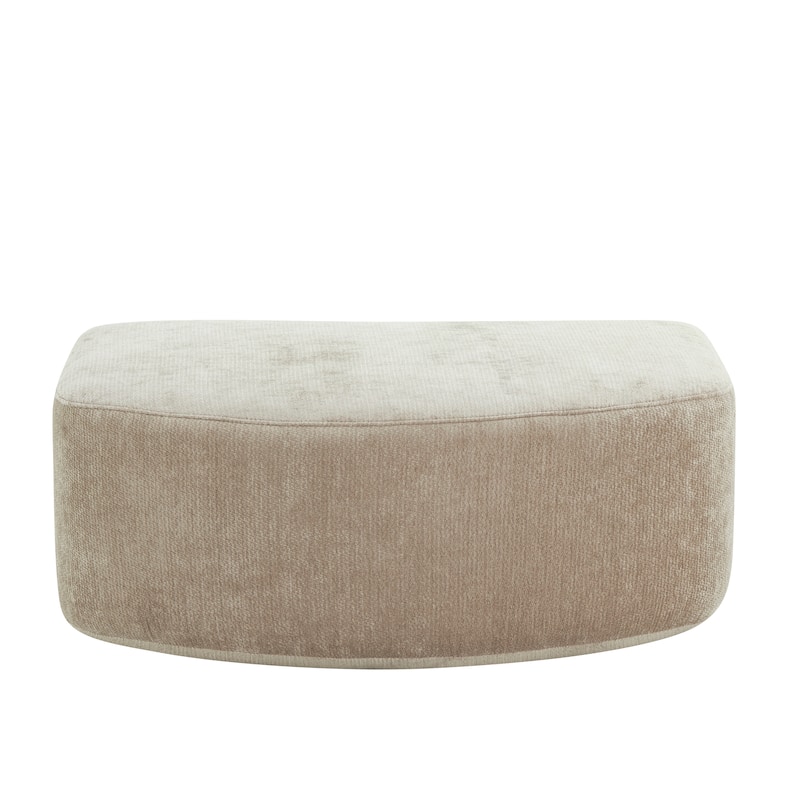 Christopher Knight Home - Modern Upholstered Curved Sectional Sofa with Deep Seat Ottoman