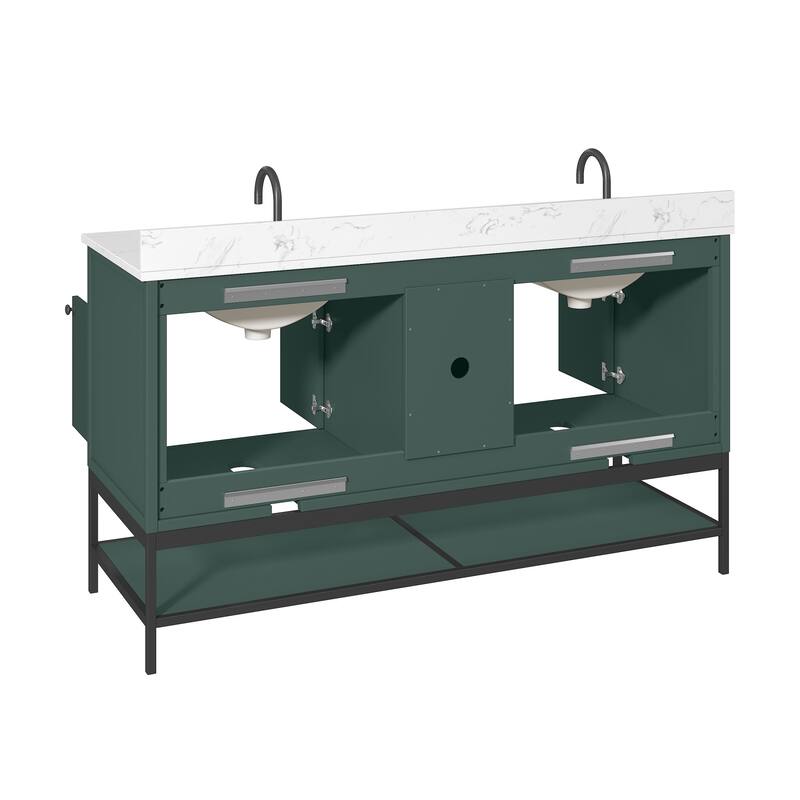 Avanity PAISLEY-VS60 Paisley 60" Free Standing Double Basin Vanity Set