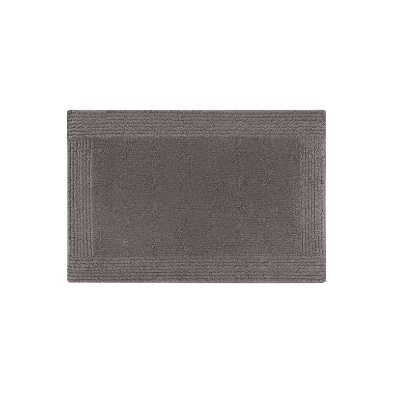 1 PCS 20x30" Cotton Tufted 3000 GSM Reversible Bath Rug Charcoal