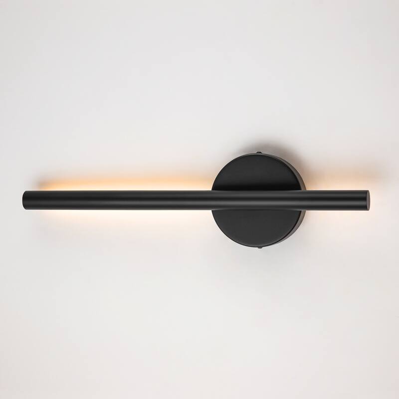 Modern Black Linear Integrated LED 3000K Warm Light Bathroom Vanity Light Wall Sconce