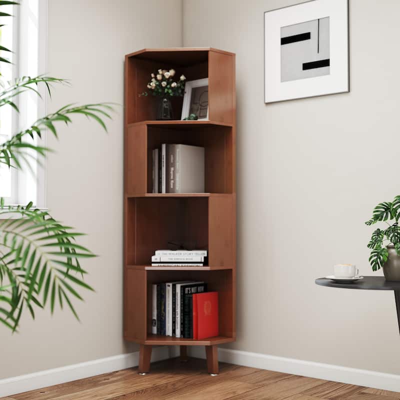 Corner Shelf, Multi-layer Corner Bookshelf, Bookcase, Display Rack
