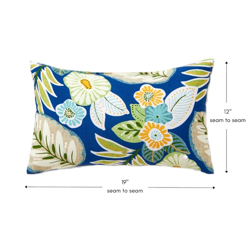 19x12-inch Rectangular Outdoor Accent Pillow (Set of 2)