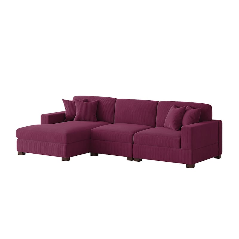 Oversized L-shaped Modular Sectional Sofa with Chaise Lounge