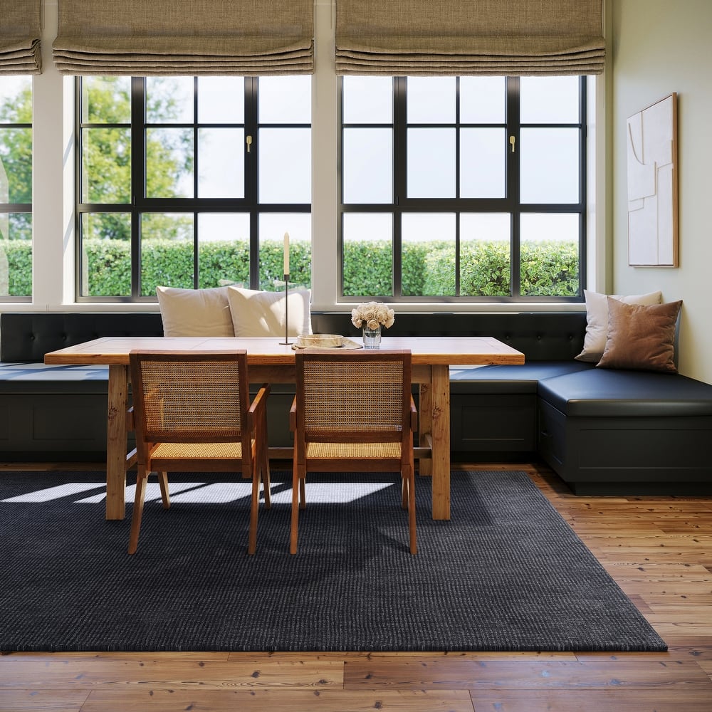 Nate Berkus Crosby Solid Wool Cozy Area Rug