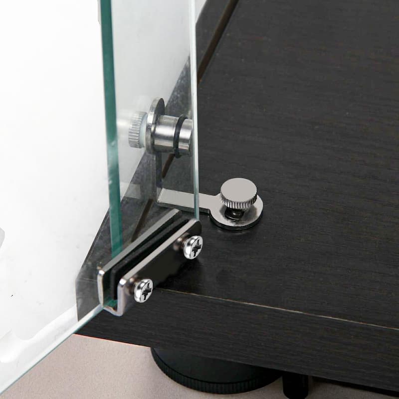 Tempered Glass Display Cabinet with Door Lock, Adjustable Feet and Colorful LED Lights, Wine Storage Curio Cabinet