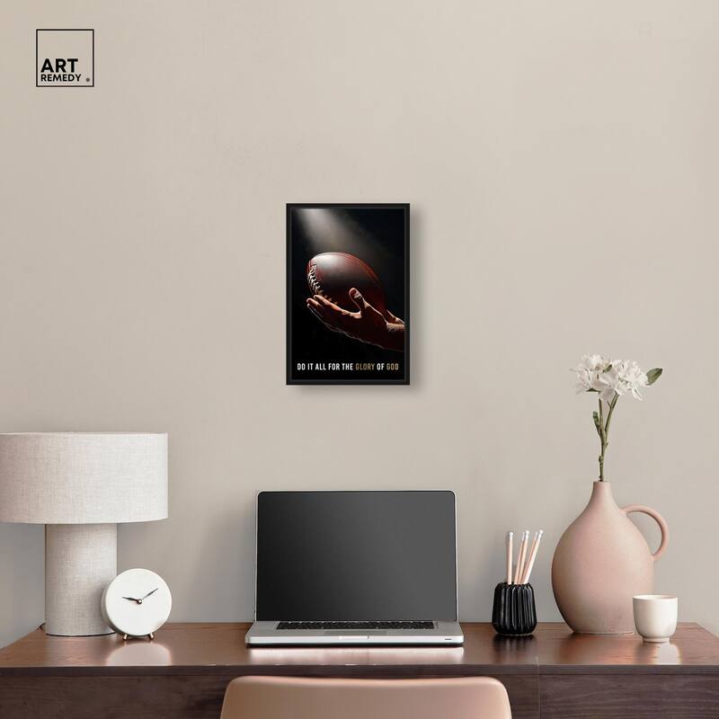 Glory of God Football Canvas by Art Remedy