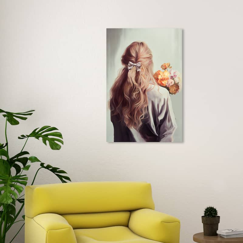 Wynwood Studio Fashion and Glam Ninfa Gray and Traditional Wall Art Canvas Print - 30 x 20