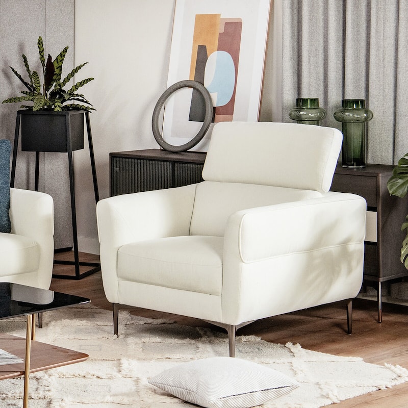 Gymax Modern Upholstered Accent Chair Single Sofa Armchair w/