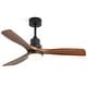 preview thumbnail 12 of 97, Sofucor 48/52 Inch Wood Ceiling Fan with Light and Remote/Smart App Voice Control, Dimmable Lights Included 52-Smart(Remote+APP+Voice Control) - Black with Walnut Blades