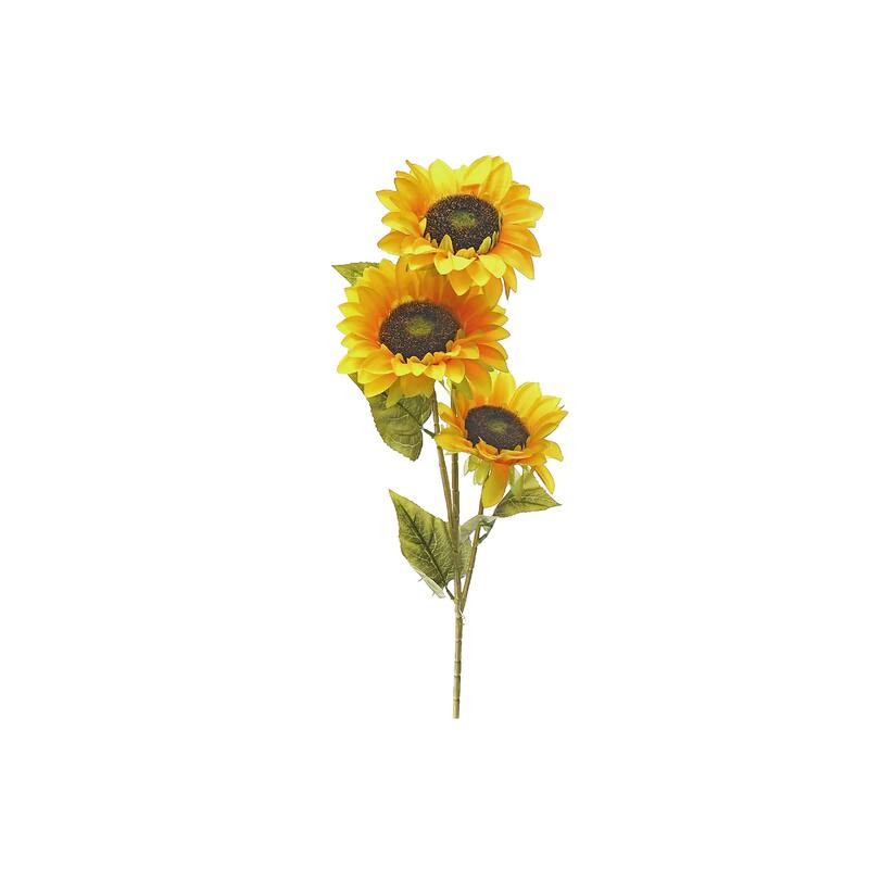 IH Casa Decor Artificial 3 Head Sunflower Spray - Set of 2