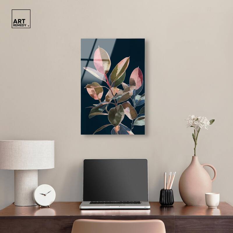 Fuchsia Frond I Acrylic by Art Remedy, Ready to Hang