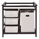 preview thumbnail 5 of 8, Costway Espresso Infant Baby Changing Table w/3 Basket Hamper Diaper Storage Nursery - Coffee