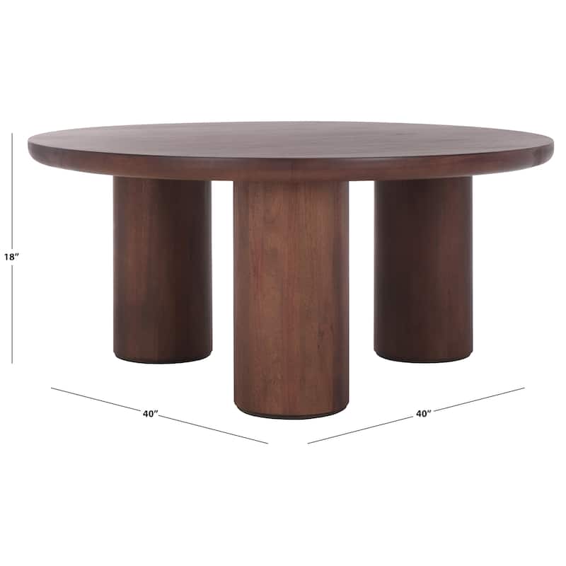 SAFAVIEH Home Mork 3-Leg Round Top Coffee Table - 40Wx40Dx18H