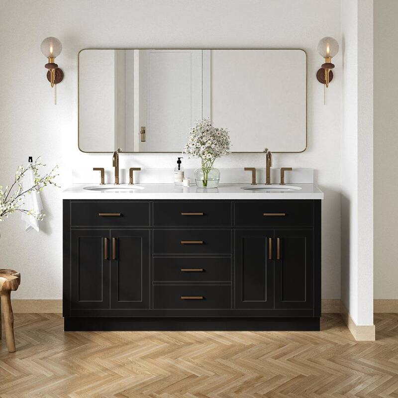 Ariel T067DWQOVO Hepburn 67" Free Standing Double Oval Basin Vanity