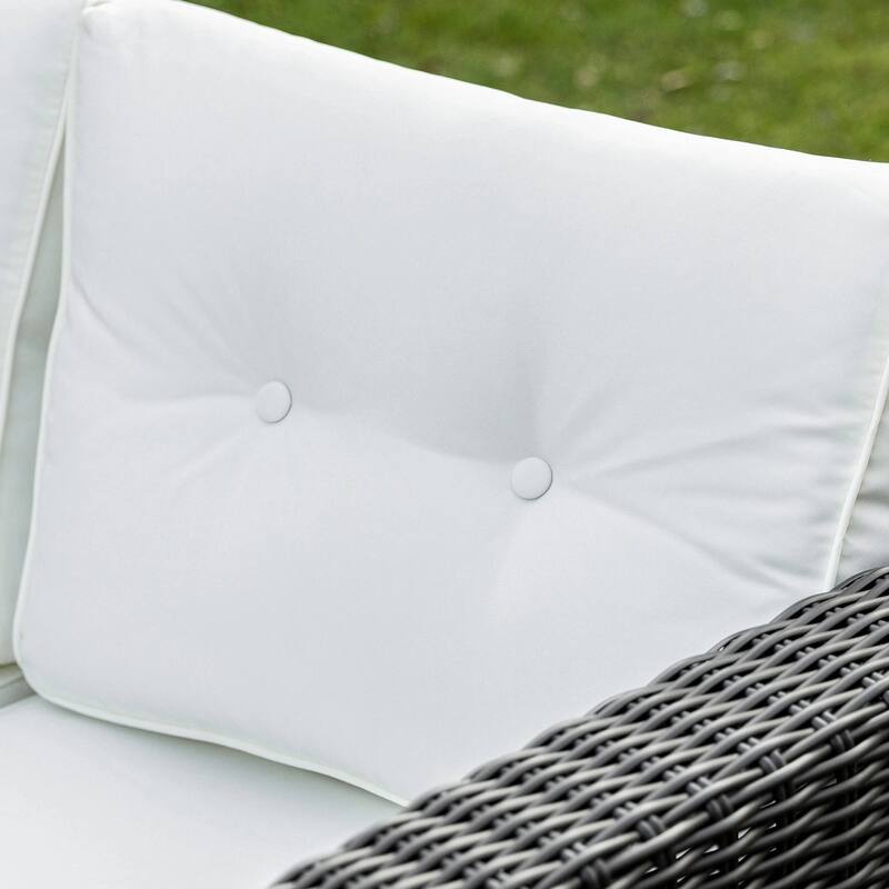 Outsunny 2 Pieces Patio Wicker Corner Sofa Set, Outdoor Freely Combination PE Rattan Furniture, Beige