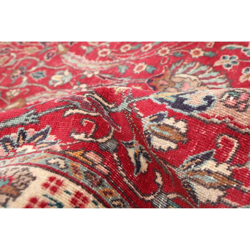 ECARPETGALLERY Hand-knotted Antalya Vintage Red Wool Rug - 9'0 x 12'1
