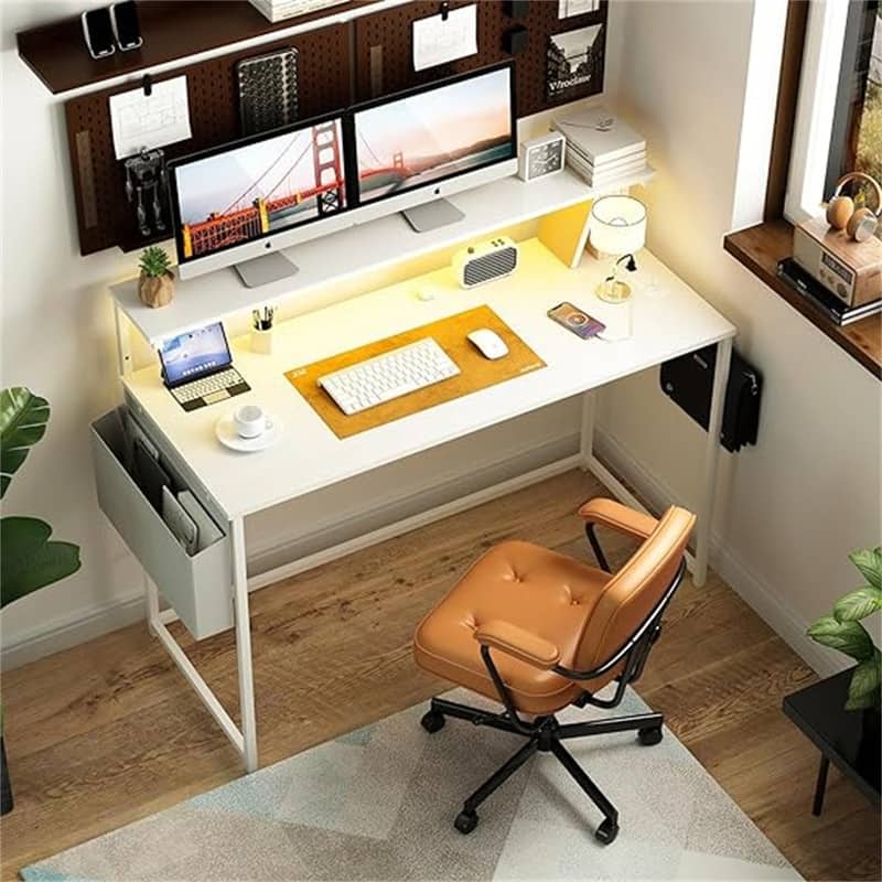 Computer Desk with Power Outlets Fast