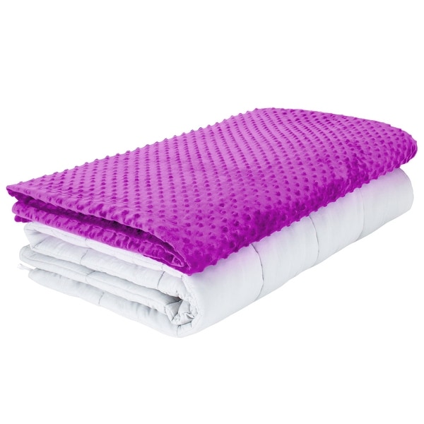 Shop Moonstone 15 lbs Purple Comfort Weighted Blanket with Removable