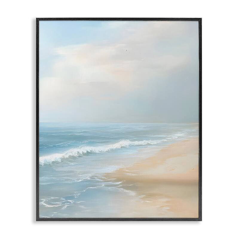 Stupell Serenity Beach View Framed Giclee Art Design By Franklyn Gregory - 11 x 14 - Black