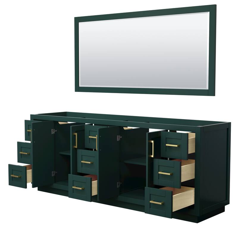 Miranda Double Bathroom Vanity Cabinet, 70-Inch Mirror
