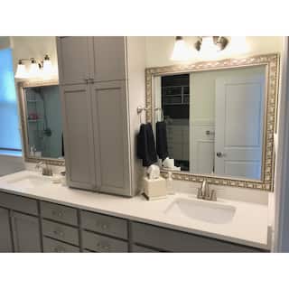 Frame My Mirror Nickel Framed Vanity Mirror, Hillsborough Design