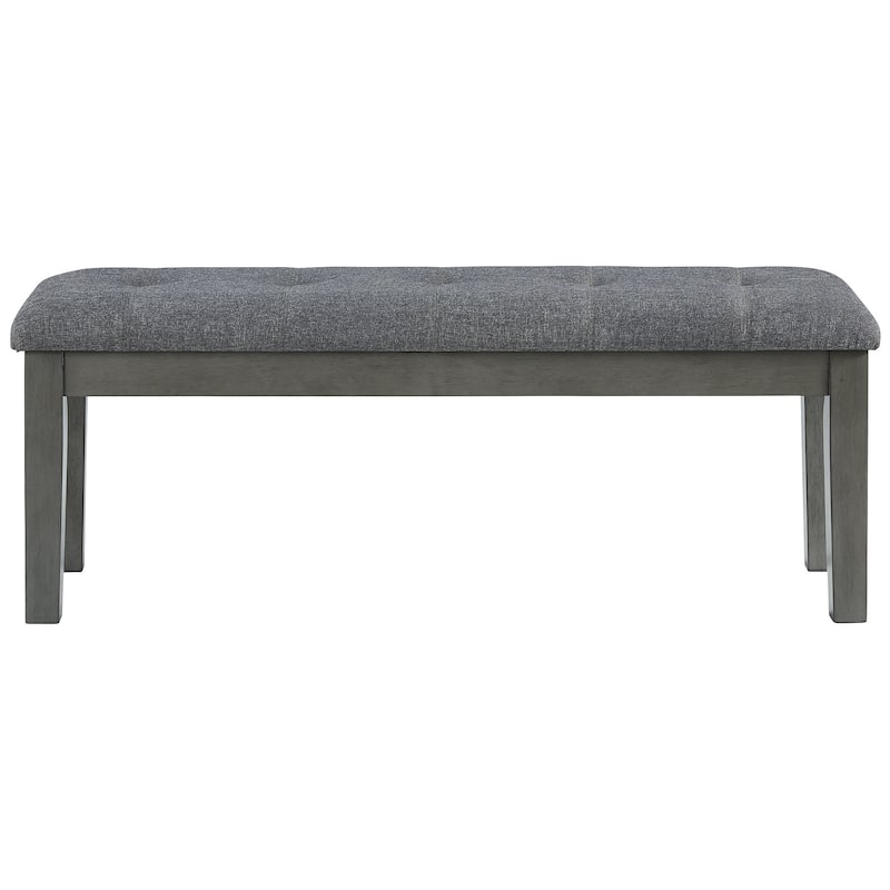Hallanden Gray 50" Tufted Upholstered Dining Room Bench - 50"W x 17"D x 19"H