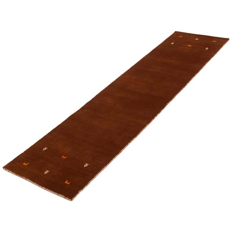 Kashkuli Gabbeh Brown Rug 2'7" x 11'3" - 2'7 x 11'3