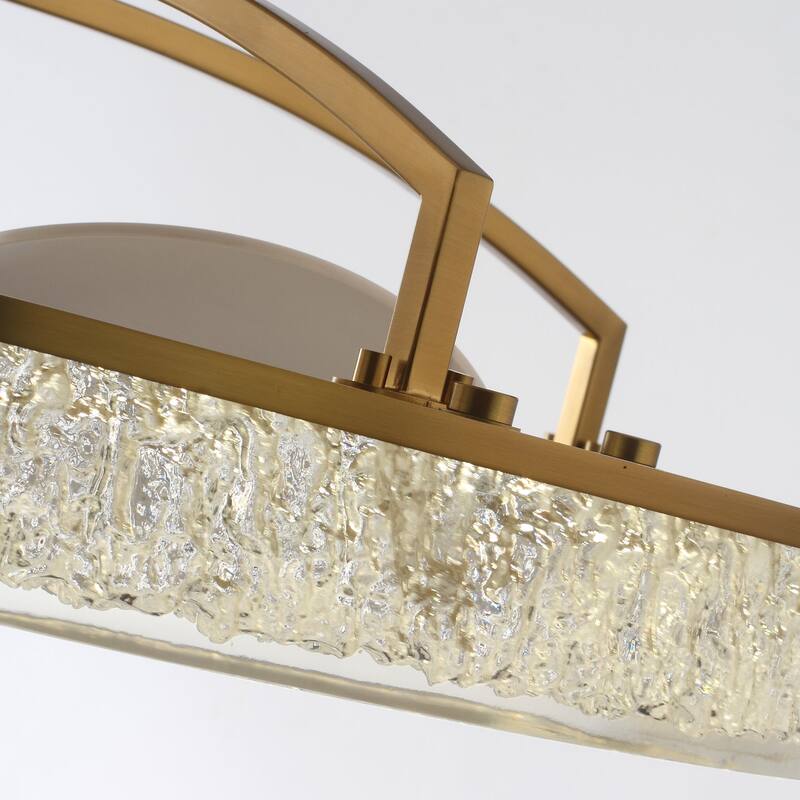 Ceiling Fan 33" Perimost 3-Blade Gold Crystal LED