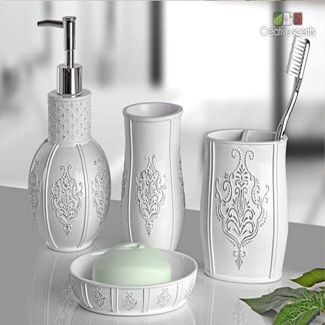 Creative Scents Vintage White Hand Soap Dispenser