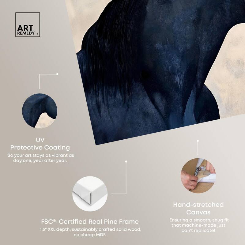 Blue Horse II Canvas by Art Remedy, Gallery Wrapped