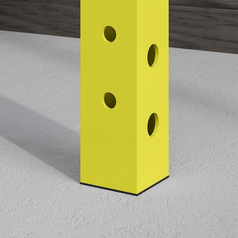 Space-Saving Folding Squat Rack with Pull-Up Bar for Heavy Lifting - 48" L x 23.6" W x 89.8" H