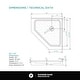 preview thumbnail 3 of 7, Fine Fixtures Neo Angle Corner Shower Base Shower Pan Floor in White