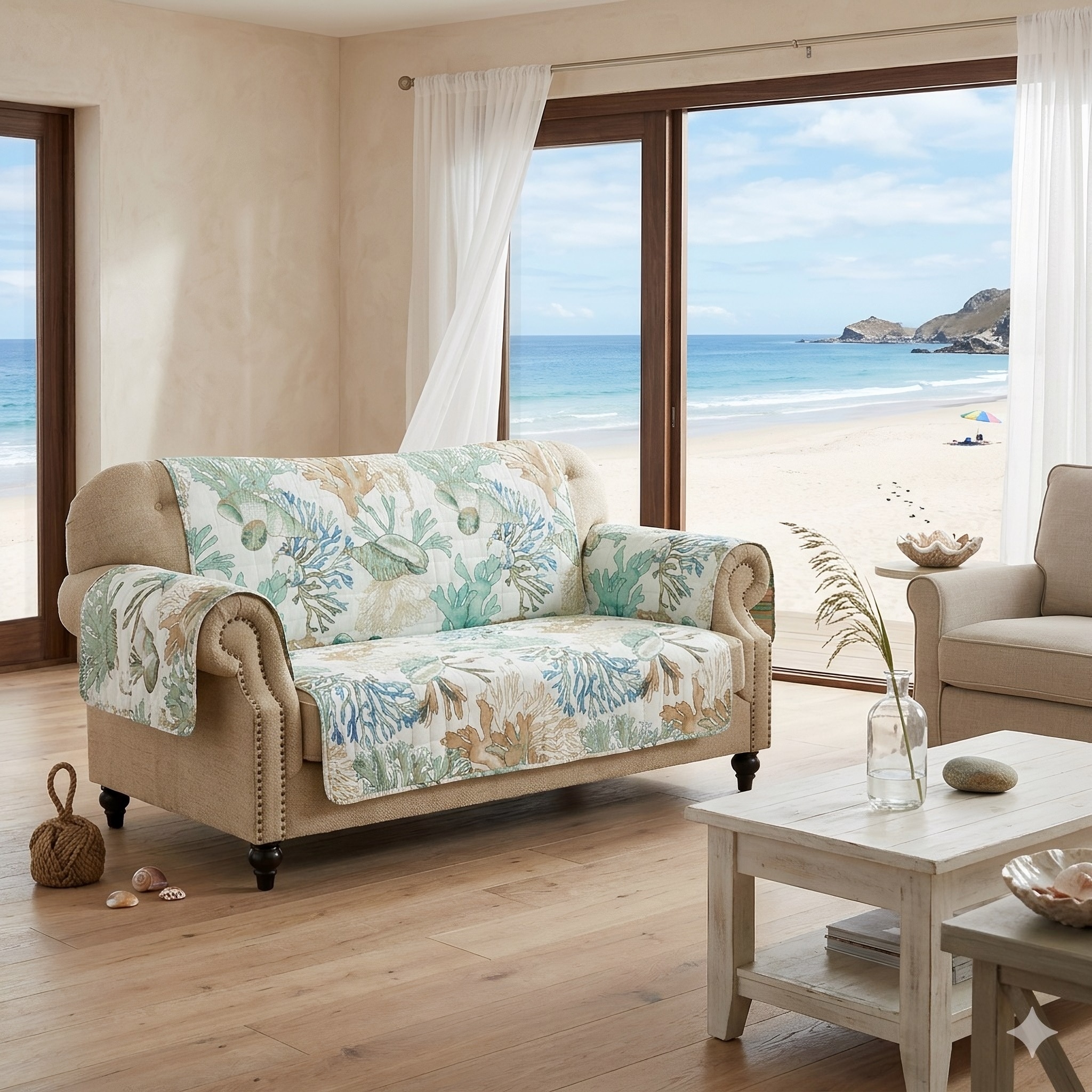Greenland Home Fashions Spindrift Reversible Pet-Friendly