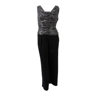 r&m richards rhinestone strap overlay jumpsuit