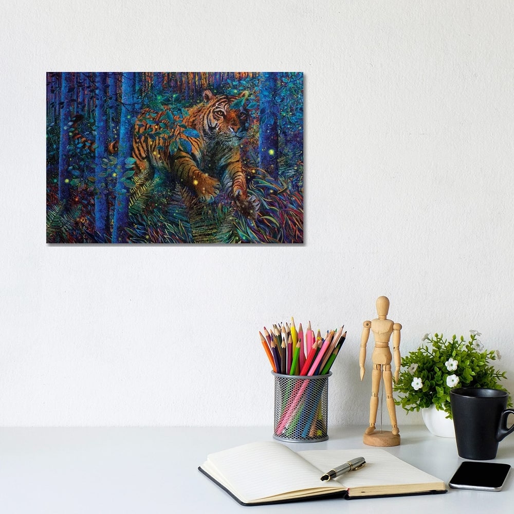iCanvas "Tiger Fire Smaller" by Iris Scott Canvas Print