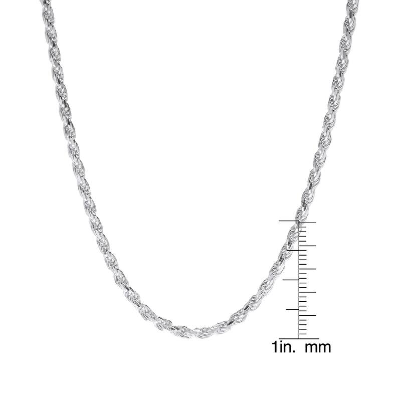 Victoria Townsend .925 Sterling Silver 2.2mm Diamond Cut ROPE Necklace
