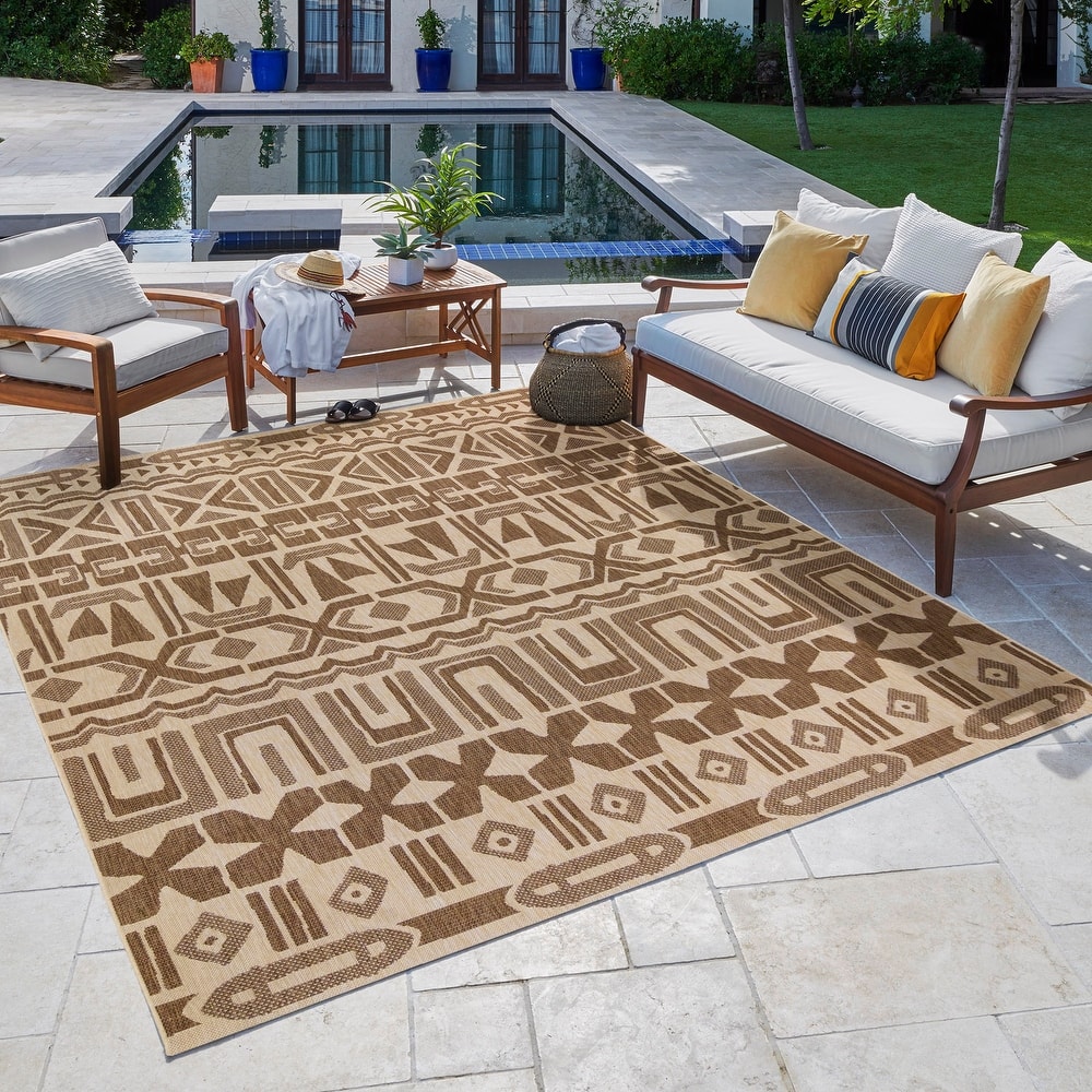 Reyn Spooner Tradewinds Hawaiian Tropical UV Protected Polypropylene Flatweave Indoor/ Outdoor Area Rug Collection