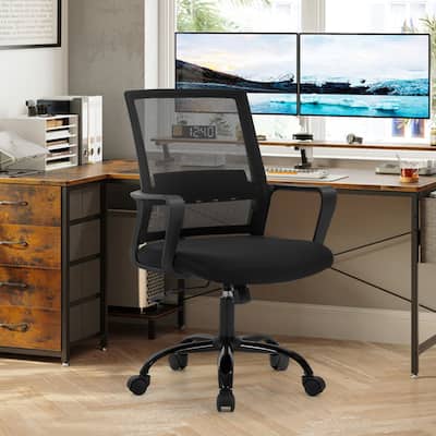 Addison Modern Adjustable Height Ergonomic Swivel Office Chair with Lumbar Support