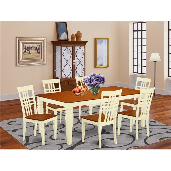 folding dining table and 6 chairs set